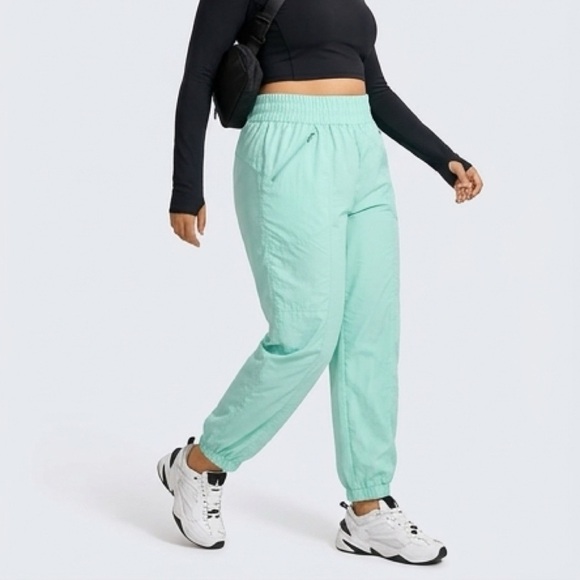 Zenana Outfitters Pants - Zenana Outfitters Mint Green Elastic-Waist Joggers Plus Size AthleticWear